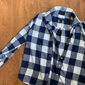 GAP Boyfriend Fit Plaid Shirt
